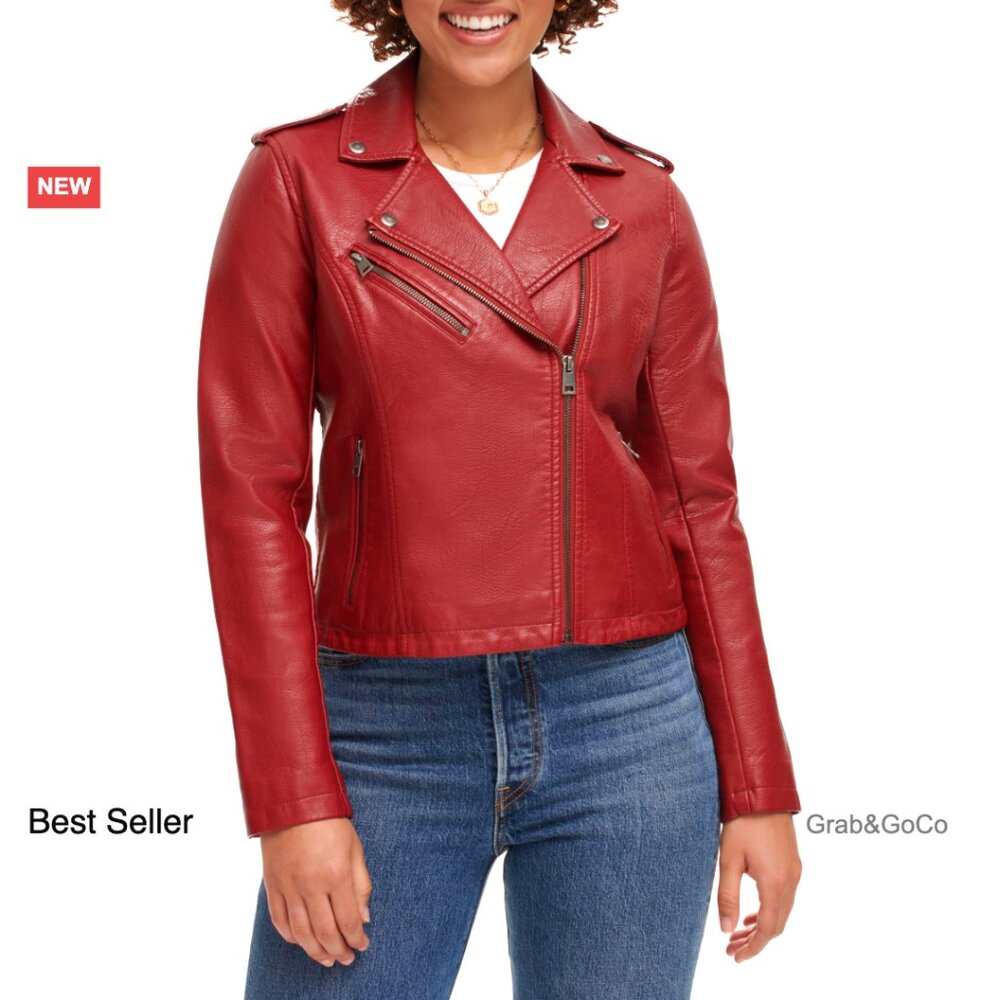 Classic Faux Leather Moto Jacket Tailored Fit Y2k Chic Wardrobe Essential